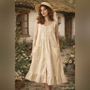 Vintage Lewis Frimel Cotton Nightgown – Late 1970s / Early 1980s